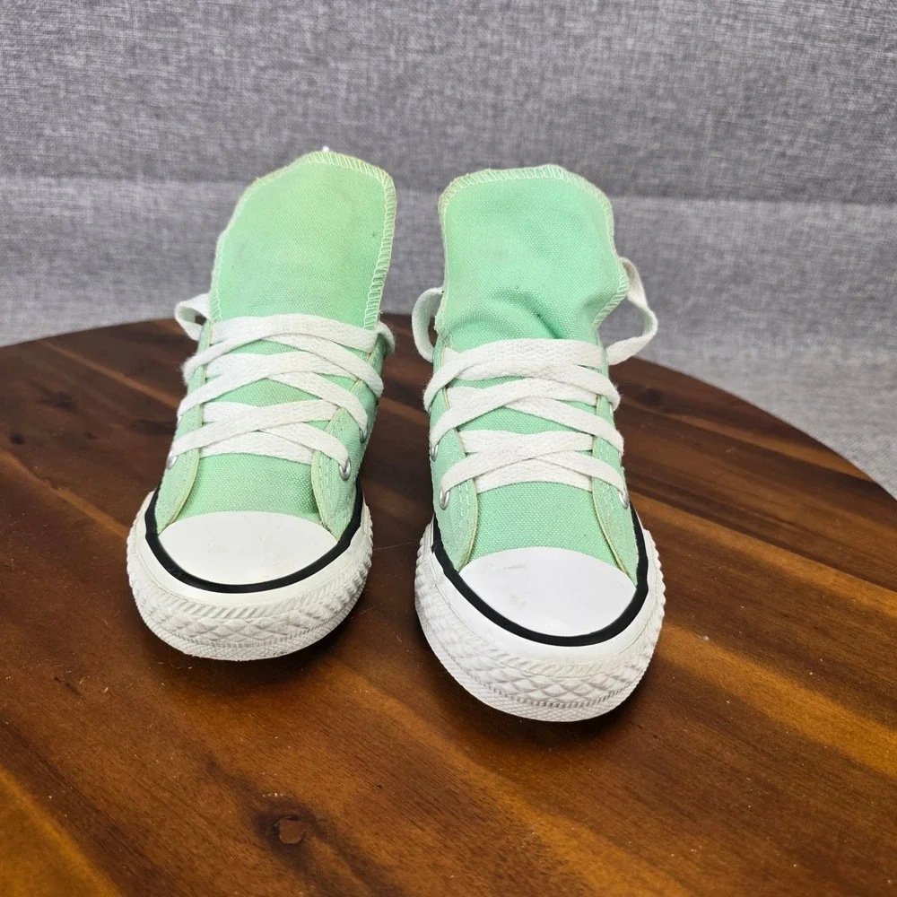 Converse Chuck Taylor All Star Kids Mint Green High Top Sneakers 342367F Size 13